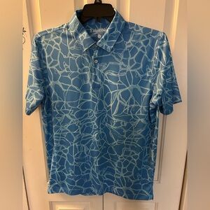 Chubbies The Whatever, Nevermind Performance Polo Shirt Blue Size Medium